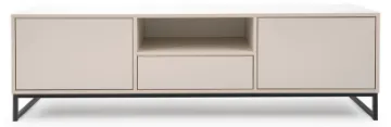 Show details for Mira TV Console – Beige & Black Minimalist Media Unit Picture of Mira TV Console – Beige & Black Minimalist Media Unit