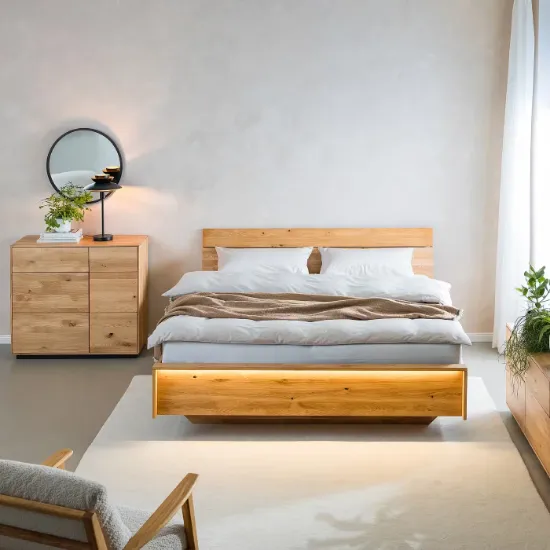 Orlan Storage Bed -Natural Wood