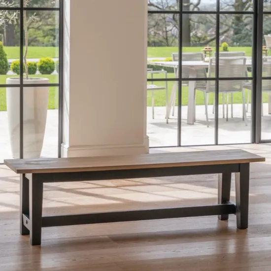 صورة مقعد باردن بلونين من الخشب الطبيعي