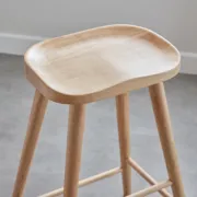 صورة ريكسو – كرسي كونتر بدون ظهر من الخشب الطبيعي