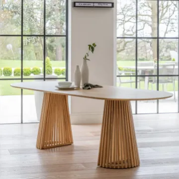 Show details for Willow Oval Natural Wood Dining Table Picture of Willow Oval Natural Wood Dining Table