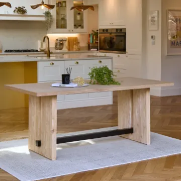 Show details for Renzo Natural Wood Dining Table Picture of Renzo Natural Wood Dining Table