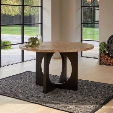 Show details for Maven Round Dining Table – Natural Wood Picture of Maven Round Dining Table – Natural Wood