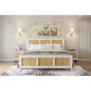 Picture of Alba Modern Woven Natural Wood Bed