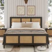 Picture of Alba Modern Woven Natural Wood Bed