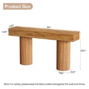 Picture of Avira SideTable – Natural Wood with Rounded Pillar Legs