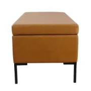 Picture of Lazio Natural Wood Storage Bench – Sleek Design with Metal Legs