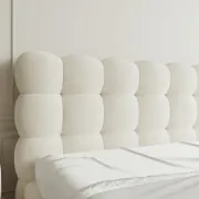 Picture of Cloudelle Natural Wood Upholstered Bed –  with Soft Curves