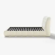 Picture of Puffelle Upholstered Bed – Cloud Form &Natural Wood Base