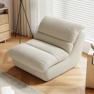Picture of Nuvra Natural Wood Lounge Chair – Ultra-Plush Modern Curve