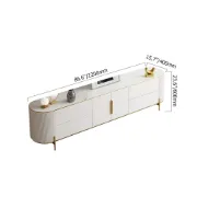 Picture of Clarva Curved TV Unit  – Gold Frame & Fluted Charm