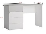 Picture of Aero Natural Wood Study Desk – 3 Drawers