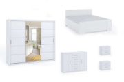 Picture of Aura Modern White Bedroom Set – Natural wood