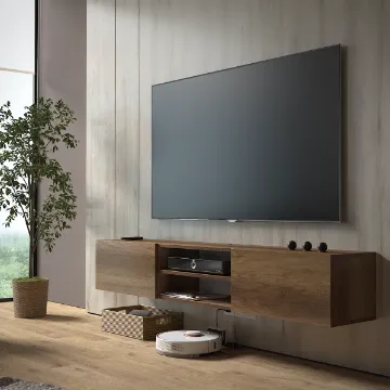Show details for Avero Wall-Mounted TV Stand – Natural Wood Picture of Avero Wall-Mounted TV Stand – Natural Wood
