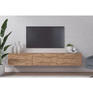 Show details for Avian Wall Mounted TV Stand – Natural Wood Picture of Avian Wall Mounted TV Stand – Natural Wood