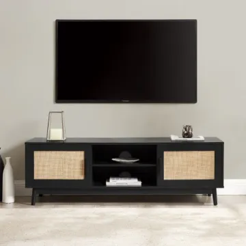 Show details for Lino Natural Wood TV Stand – Woven Doors Picture of Lino Natural Wood TV Stand – Woven Doors