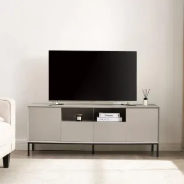 Show details for Marva Modern TV Stand with Practical Design – Natural Wood Picture of Marva Modern TV Stand with Practical Design – Natural Wood