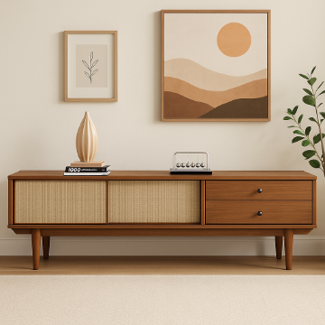 Show details for Caria – Rattan & Natural Wood TV Stand with Drawers Picture of Caria – Rattan & Natural Wood TV Stand with Drawers