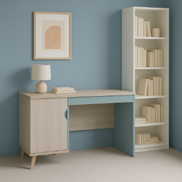 Show details for Cyan - Natural Wood - Study Desk Picture of Cyan - Natural Wood - Study Desk