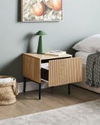 Picture of Orlane – Natural Wood Bedside Table with Modern Design