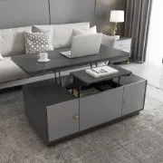 Nerio – Modern TV Unit Set made of Natural Wood with Extendable Design and Multi-Functional Coffee Table