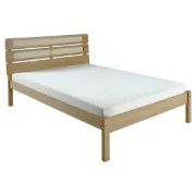 Picture of Solenne – Single Bed in Natural Wood with Modern Slatted Headboard