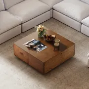 Picture of Bella Natural Wood Coffee Table - 4 drawers