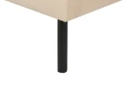 Cielo – Elegant and Comfortable Ottoman with Natural Wood Frame and Metal Legs