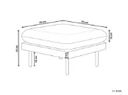 Tavine Ottoman – Modern Woven Fabric Design with Natural Wood Frame and Metal Legs