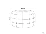 Mello – Round Tufted Ottoman Natural Wood Frame