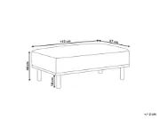 Lirio Rectangular Ottoman – Soft Upholstery with Wooden Legs