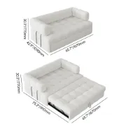 Rumi Convertible Sofa Bed – Modern Tufted Design