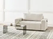 Picture of Paradis Convertible Sofa Bed from natural wood.