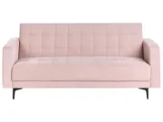Velena – Modern Velvet Convertible Sofa with Natural Wood Frame