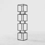 Lumière Display Shelf – Black Metal Frame with Minimal Design.