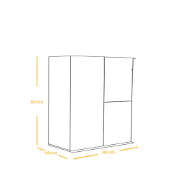 Oalen Coffee Cabinet – Natural Wood & Lime Accent