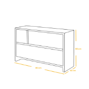 Solvia – Natural Wood Coffee Corner Cabinet with Open & Closed Storage