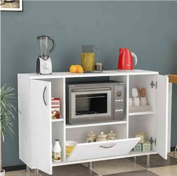Merano – Multi-Storage Kitchen Cabinet with Microwave Shelf & Double Side Doors