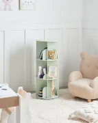 Bambou Kids Natural wood  Rotating Storage Shelf.