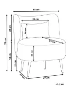 Milo – Elegant Armchair with Stainless Legs