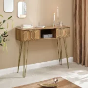 Racine Console  - Natural wood.