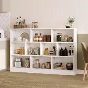 Binegar – Wide Natural Wood Display & Storage Unit