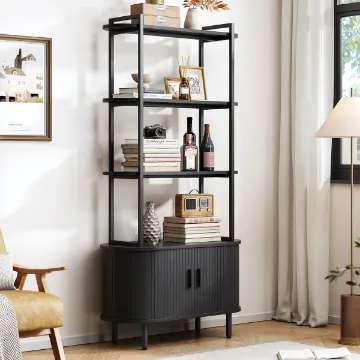 Versta – Elegant Black Storage & Display Bookcase