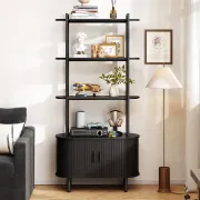 Versta – Elegant Black Storage & Display Bookcase