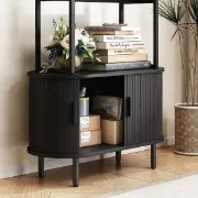 Versta – Elegant Black Storage & Display Bookcase