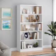 Cremorne – Modern White Natural Wood Bookcase