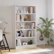 Cremorne – Modern White Natural Wood Bookcase