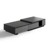 Cylora Coffee Table with Hidden Drawers – Natural Wood