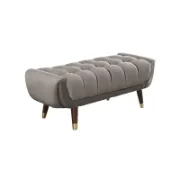 Picture of Auriel Tufted Upholstered Bench – Natural Wood Legs
