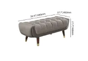 Picture of Auriel Tufted Upholstered Bench – Natural Wood Legs